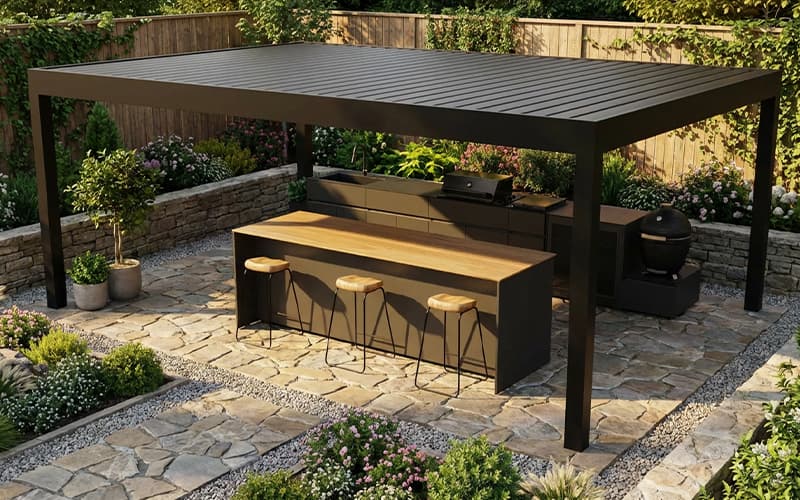 Extruded-Aluminium-Backyard-Outdoor-Kitchen-Island-And-Bar